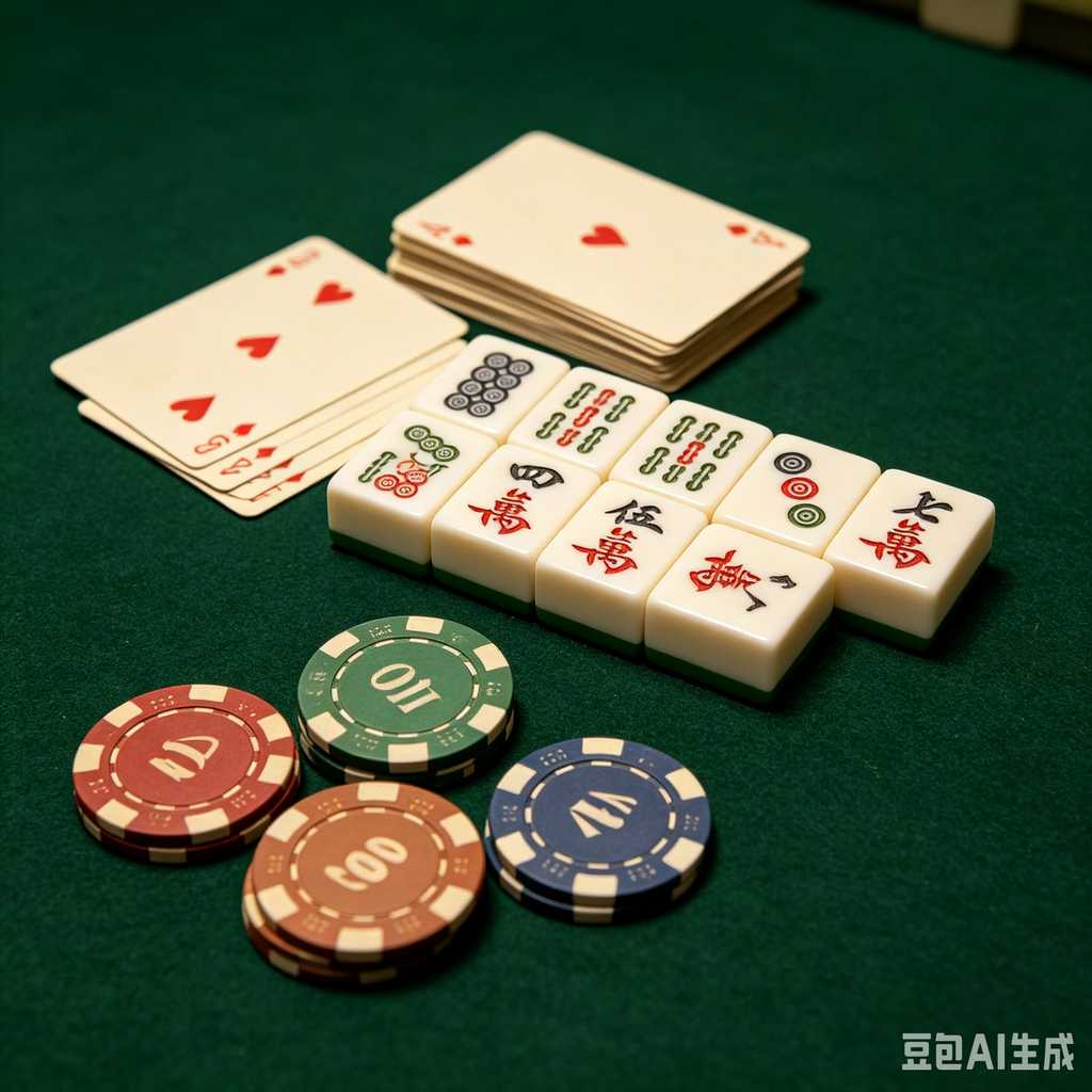 carved pattern mahjong set